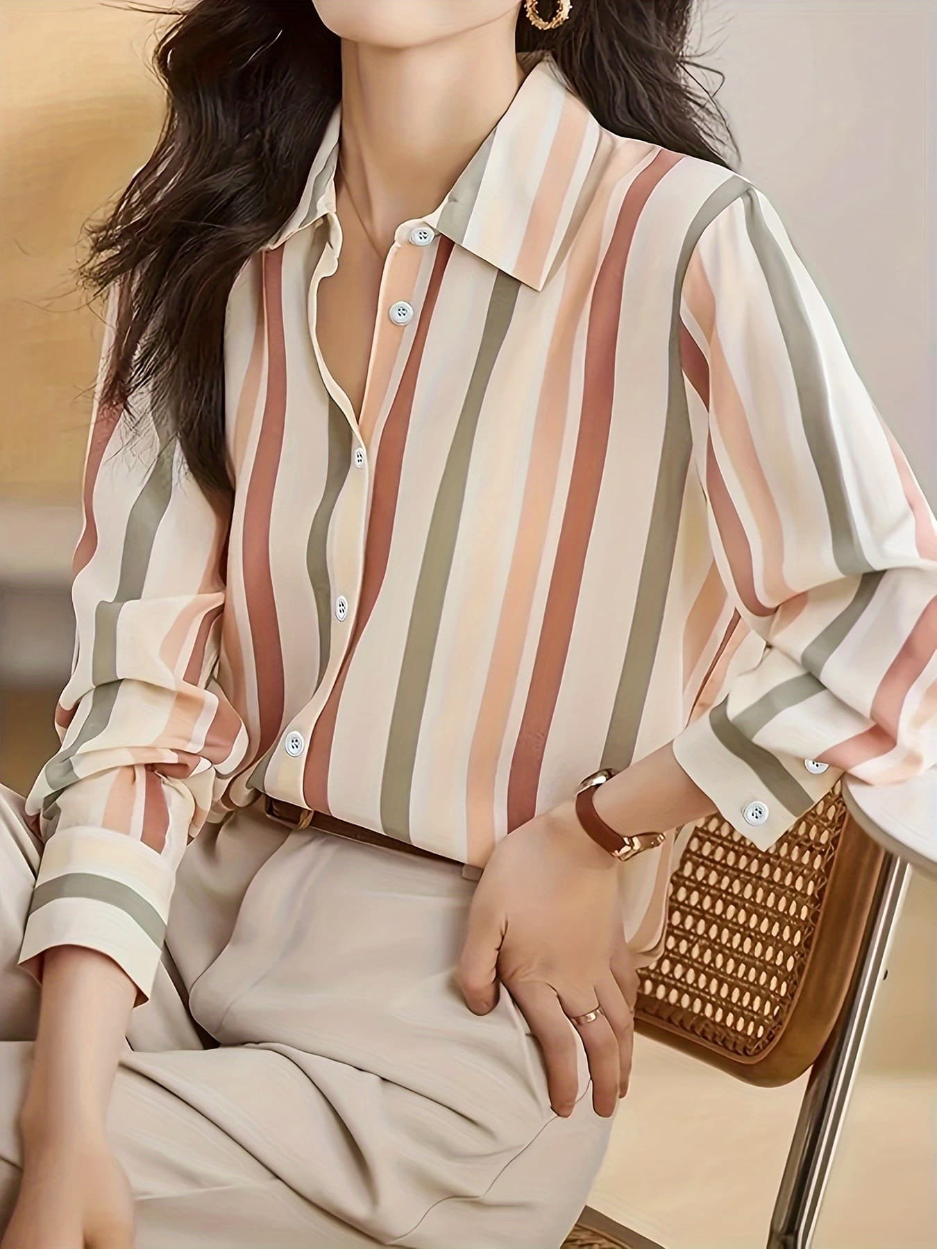 (Cross-border trading), summer retro shirt, loose fit, fitted 5