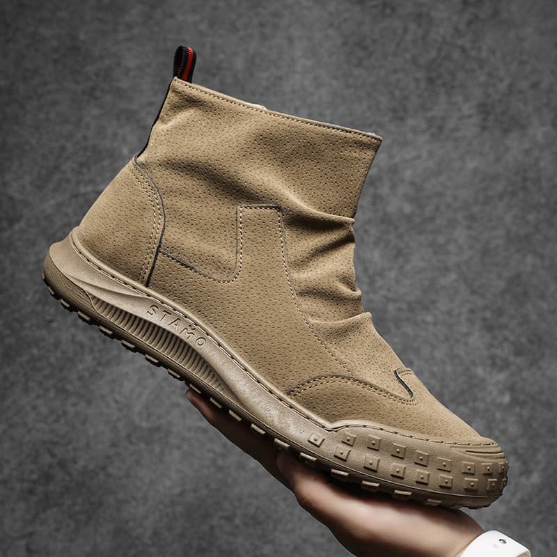 Martens, men's demi-season retro suede boots for leisure 4