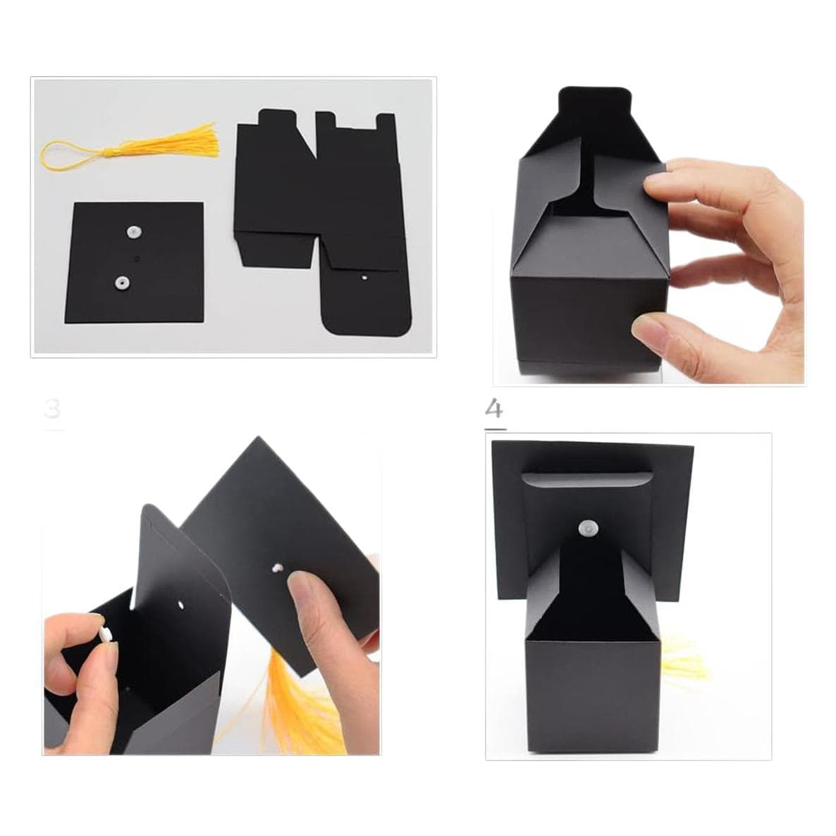 Cross-border creative new celebration bachelor's hat packaging box graduation party return wedding candy box spot European style 5