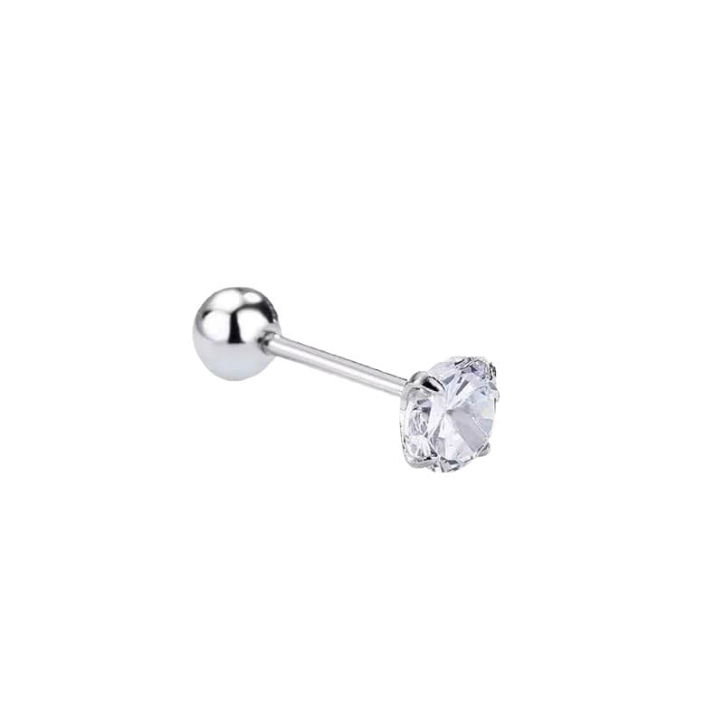 Brand earrings with zircon, silver 925 sample, simple and elegant design 5