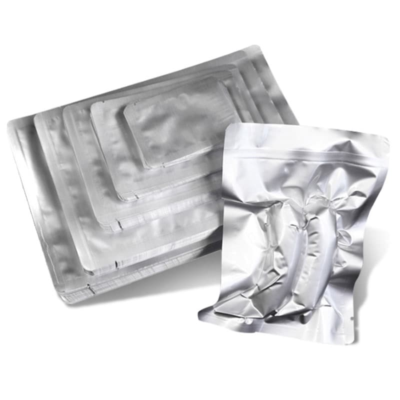 Three-side sealed vacuum aluminum foil flat bag, thickened moisture-proof electronic food packaging bag, waterproof and light-proof universal aluminum foil bag 5