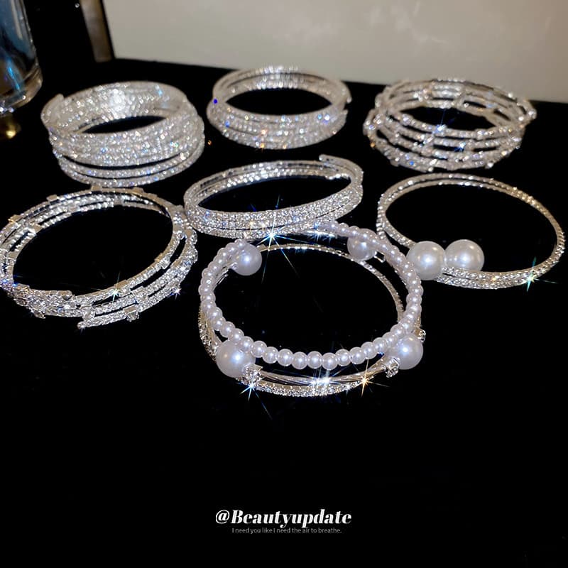 (Cross-border trading), elastic brand sophisticated fashionable bracelet pearl, jewelry, high-quality style 4