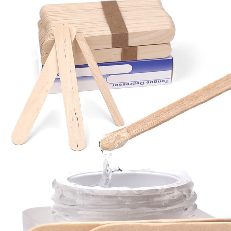 Beauty hair removal and care tools disposable wooden sticks 100 pieces bags of log hair removal wax coating tools wood chips 2