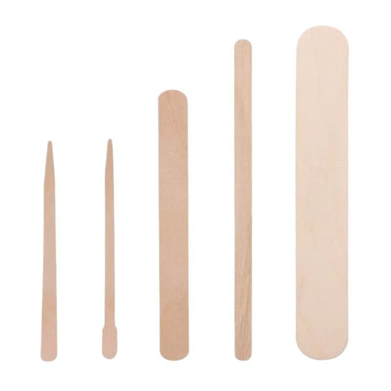 Beauty hair removal and care tools disposable wooden sticks 100 pieces bags of log hair removal wax coating tools wood chips 5