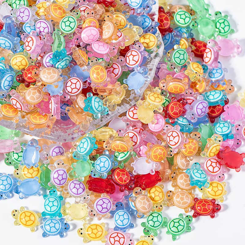 New spot luminous Douyin hottest 1.8 small turtle resin small ornament accessories DIY parts accessories wholesale 2