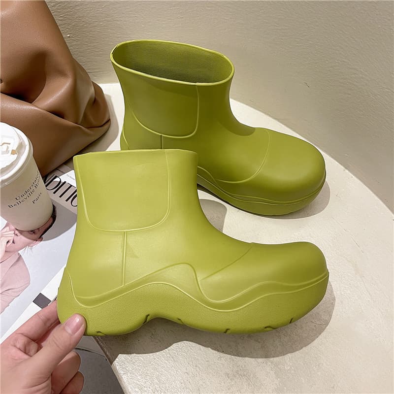 Highboard Mona Same Avocado Rain Boots Women Fashion Wear Outdoor Follow Boots Thick BV BV Rain Shoes 4