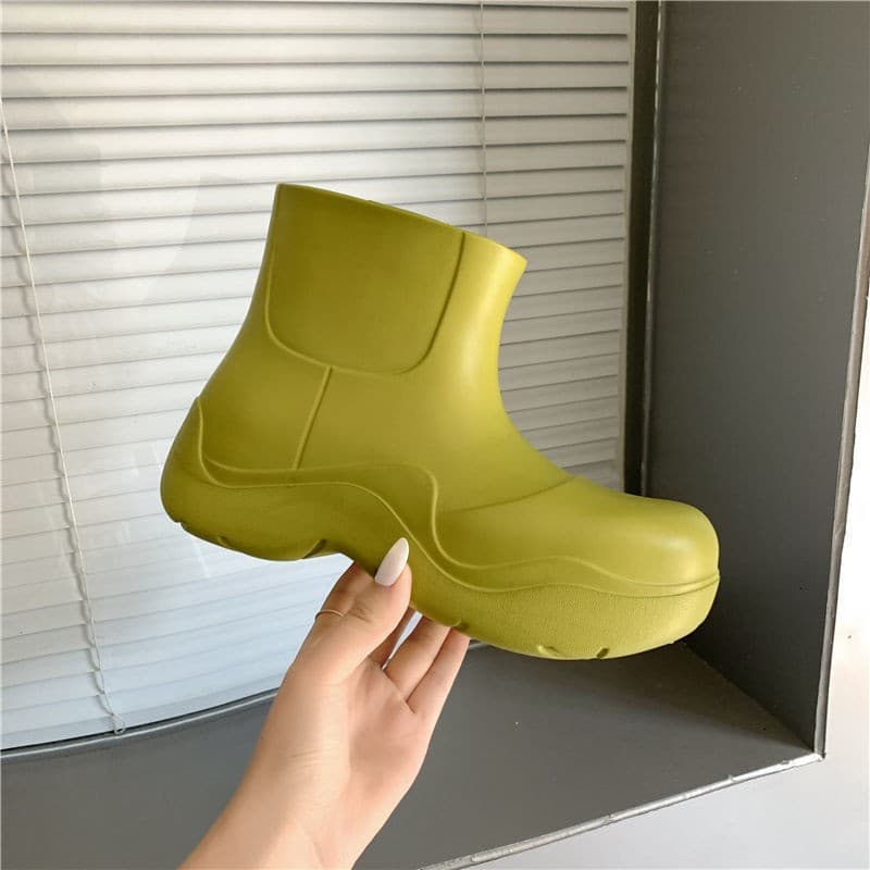 Highboard Mona Same Avocado Rain Boots Women Fashion Wear Outdoor Follow Boots Thick BV BV Rain Shoes