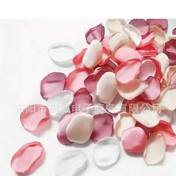 Amazon hot-edged silk rose petals wedding festival party decoration pure handmade simulated petals 400p 3