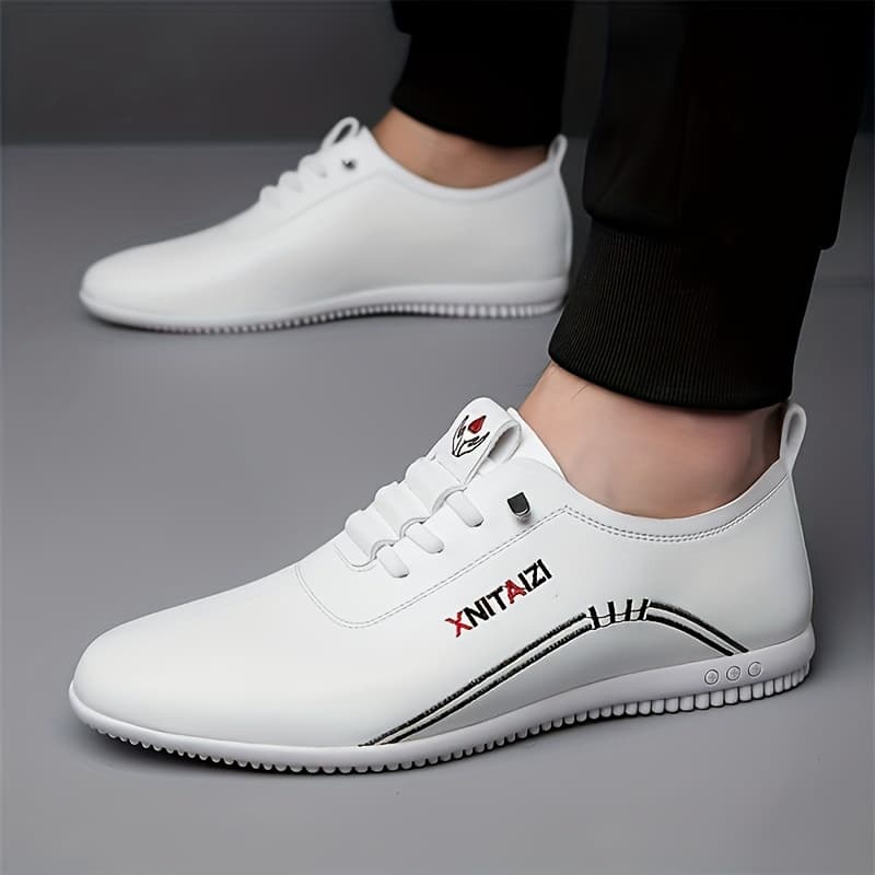 Soft leather men's shoes soft sole men's business casual shoes one foot pedal with a foot pedal of Baita light bean shoes daddy shoes cross-border men's shoes 4