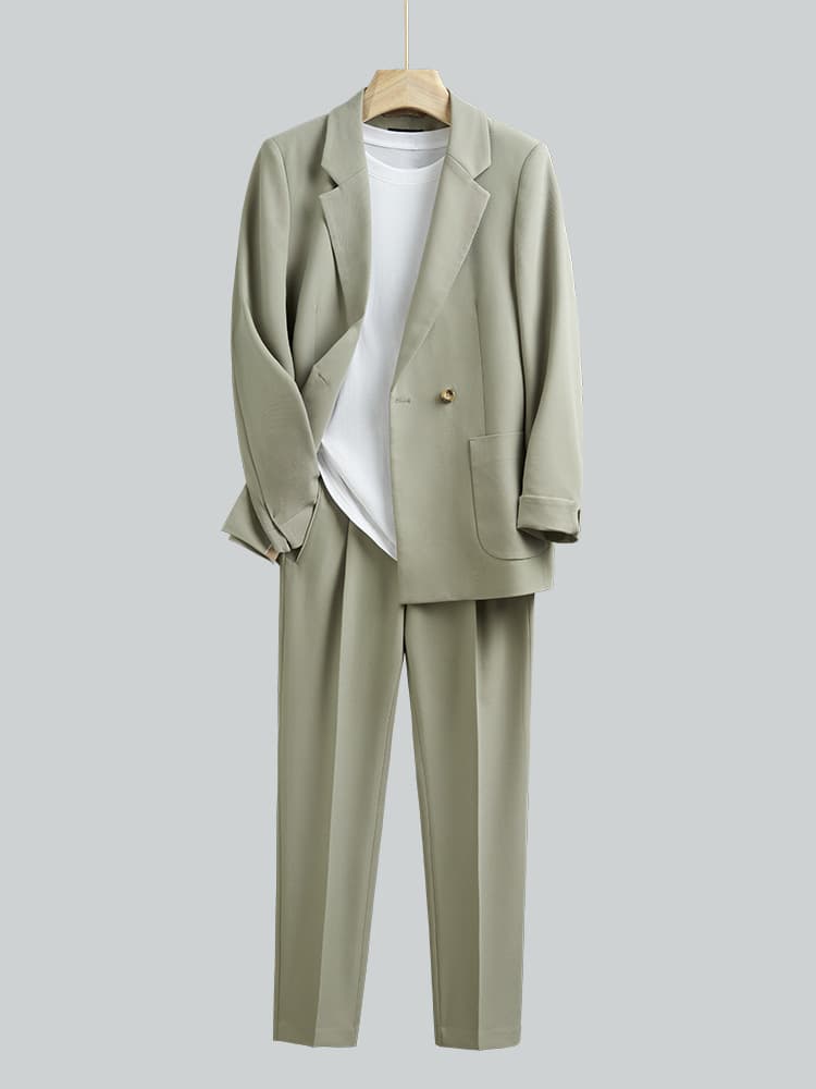 Japanese set, men's classic suit jacket, oversize, Korean style, suitable for spring and autumn 3