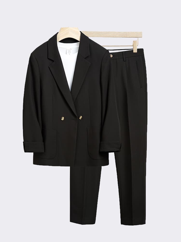 Japanese set, men's classic suit jacket, oversize, Korean style, suitable for spring and autumn 4