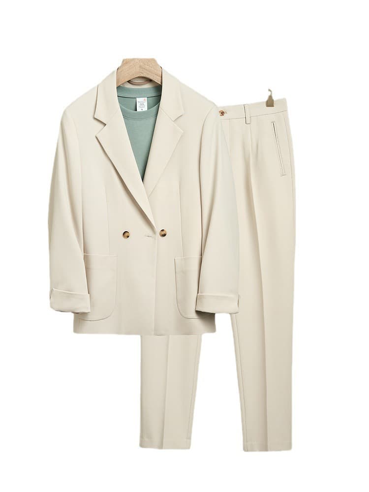 Japanese set, men's classic suit jacket, oversize, Korean style, suitable for spring and autumn 5