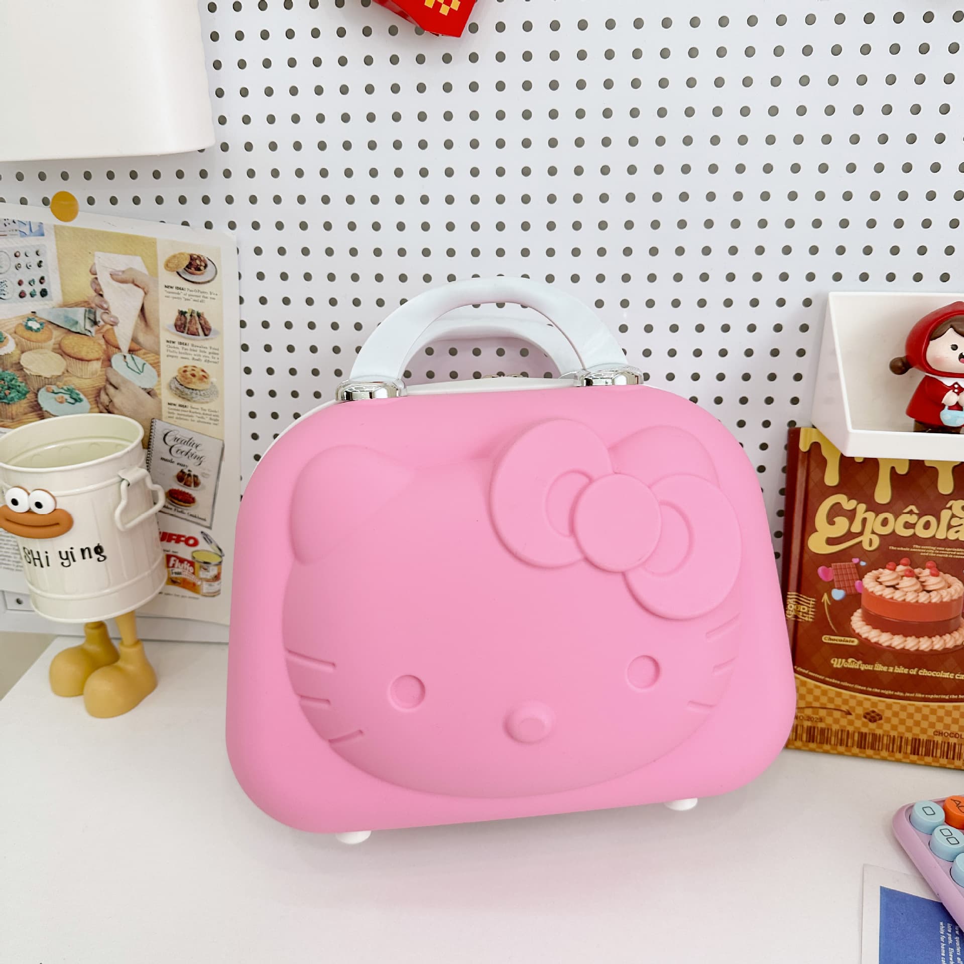 Handheld cartoon suitcase for makeup, small storage box, new collection 4