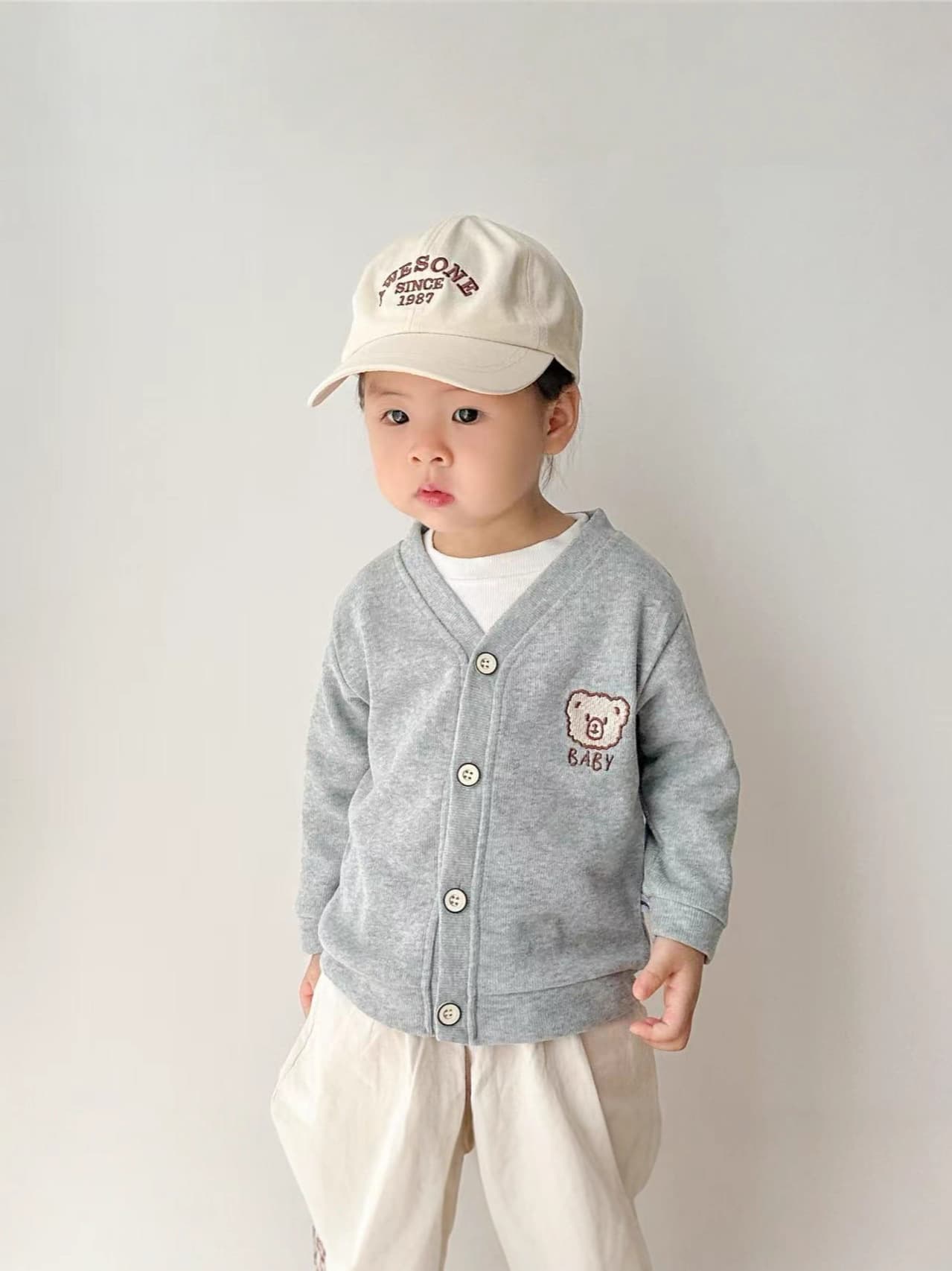 Spring sweater, jacket with a round collar, cardigan, children's clothing 4