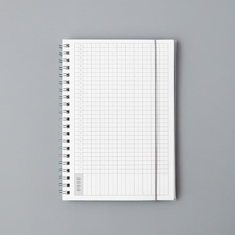 PP matte plan coil book manual schedule notebook time planning notepad horizontal line management day plan 3