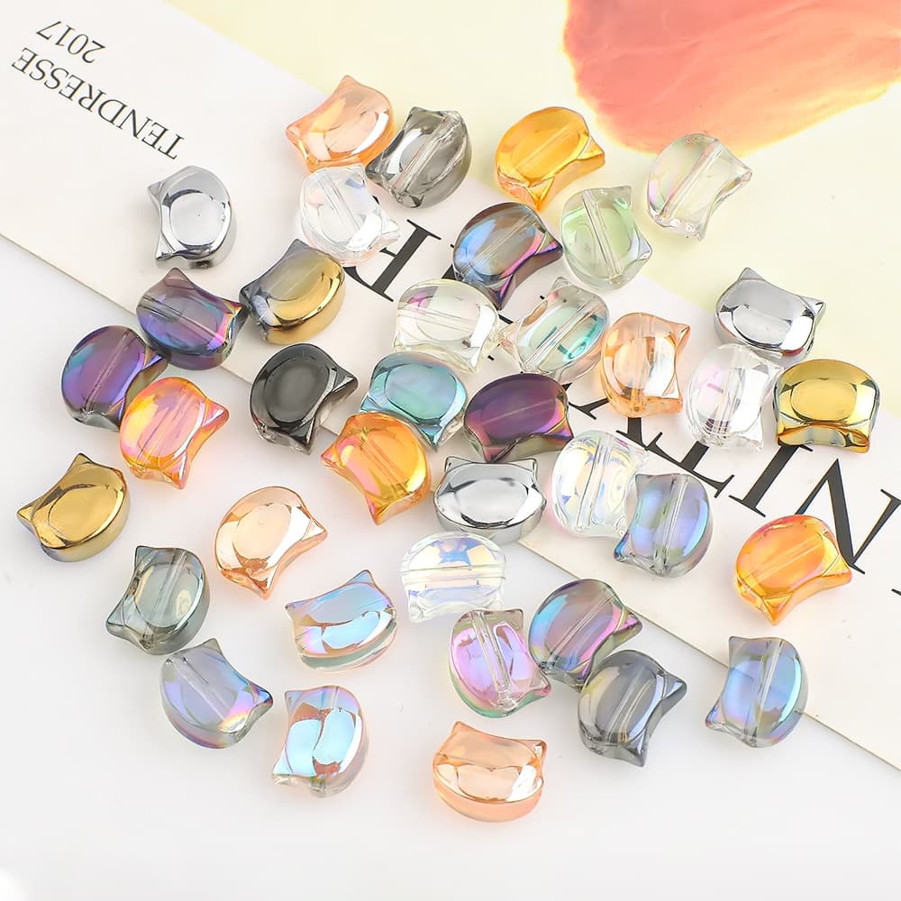 Glass bracelet, necklace, beads, accessory, accessories, handle, mobile phone, 8×10mm, DIY 4