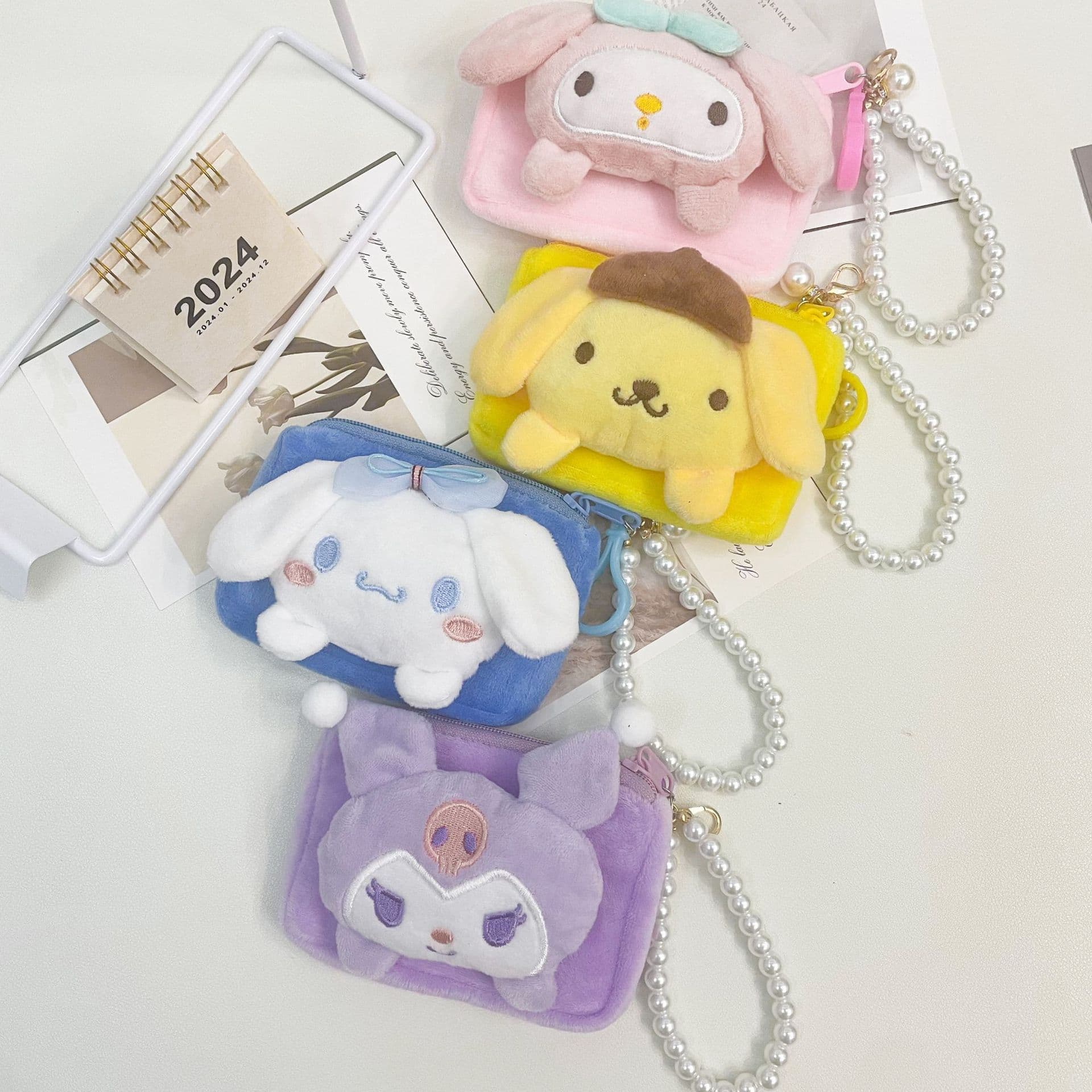 (Wholesale), cartoon wallet, card holder, cute square doll, small coins, headphones, organizer bag, small bag, Japanese and Korean, for beloved, Birthday gift 2