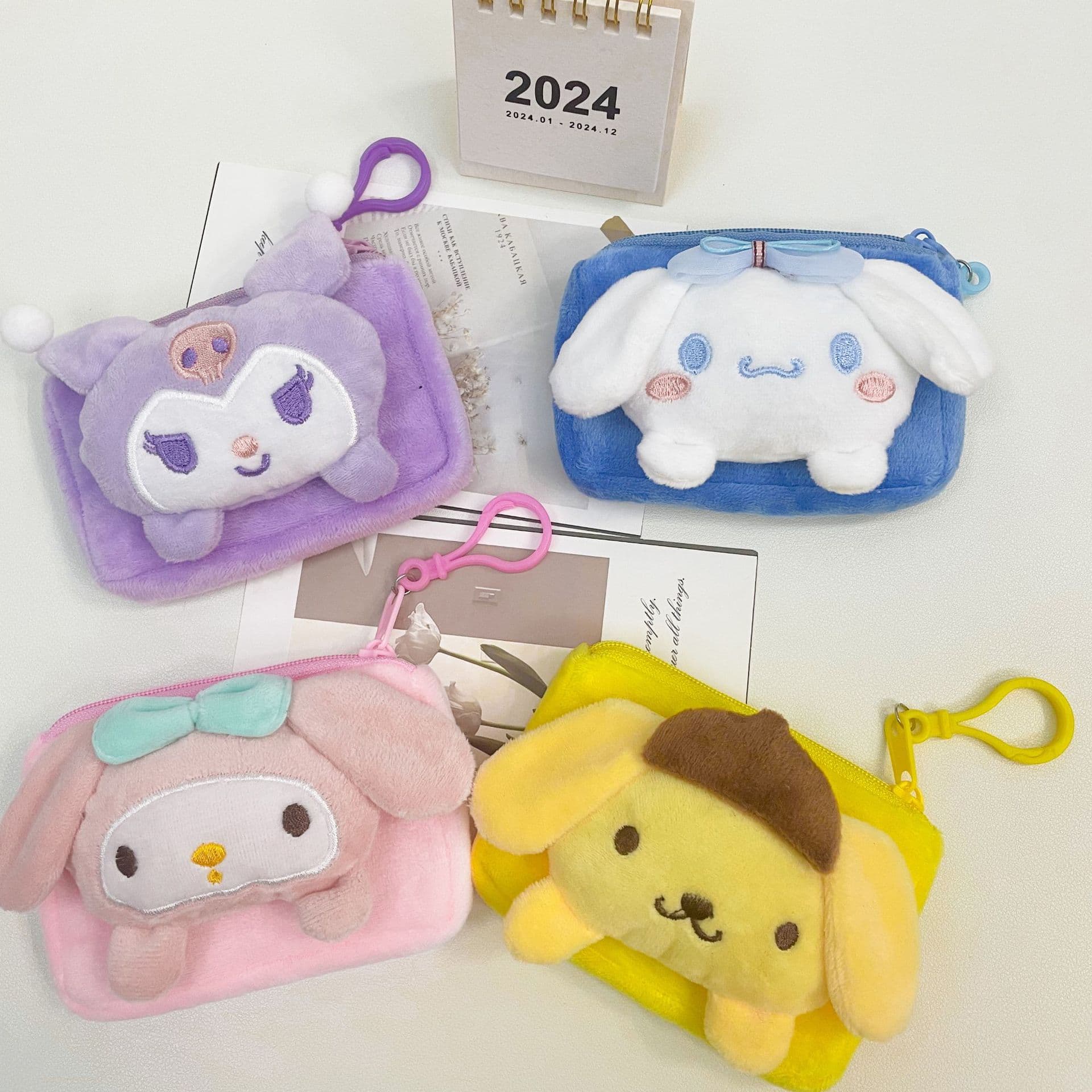(Wholesale), cartoon wallet, card holder, cute square doll, small coins, headphones, organizer bag, small bag, Japanese and Korean, for beloved, Birthday gift 4