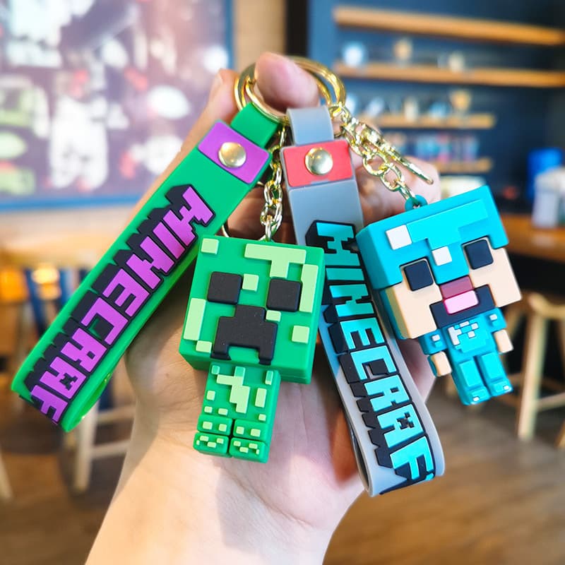 (Cross-border trading), keychain, cartoon doll PVC, creative constructor 3