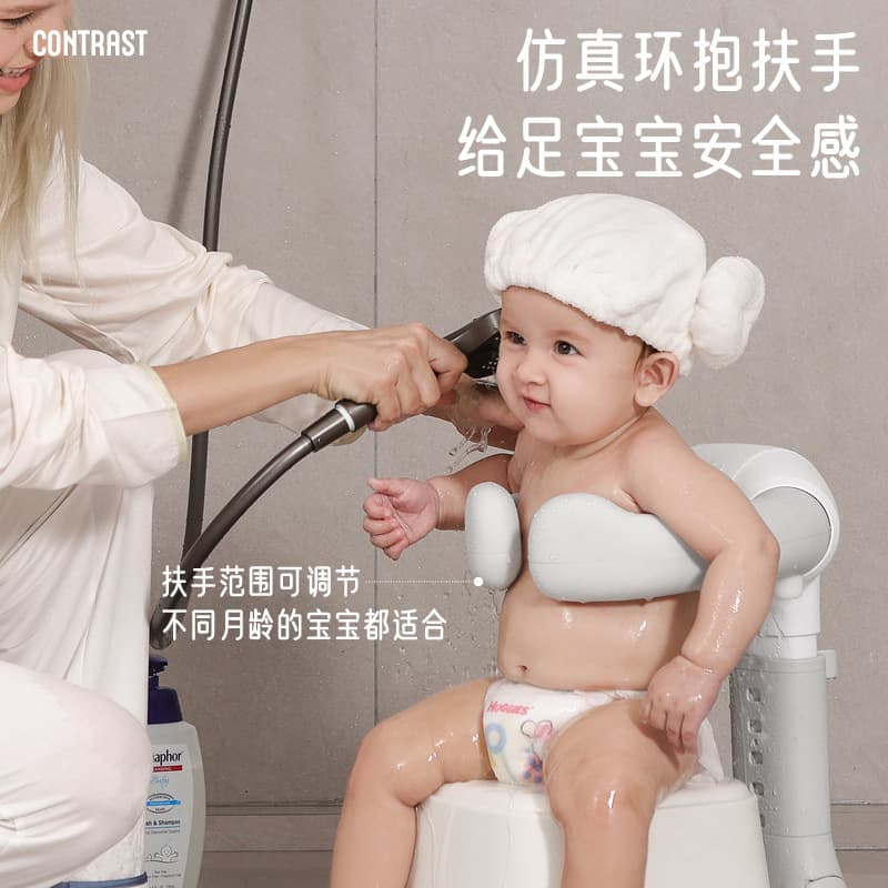 Children's baby hygiene product for baby, shower rack for bathing, foldable tub for new born 2