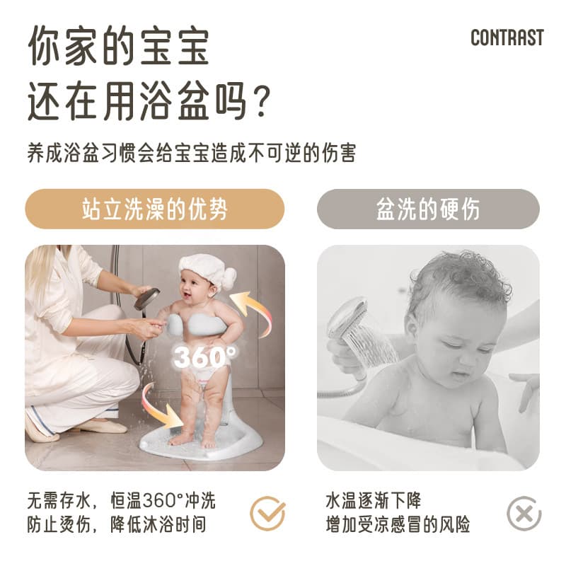 Children's baby hygiene product for baby, shower rack for bathing, foldable tub for new born 4