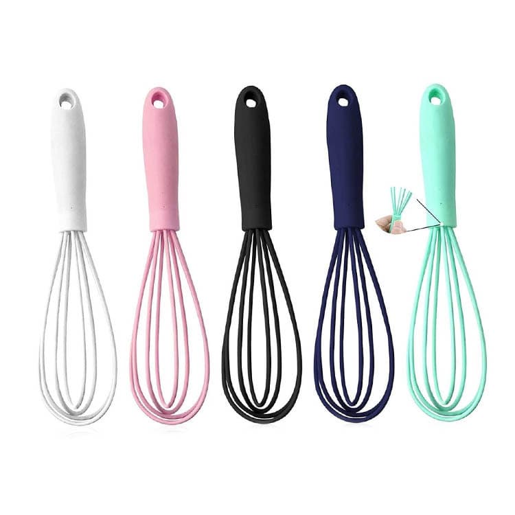 6-inch silicone egg whisk egg cream whisk mini whisk mini kids kitchen baking tool 5