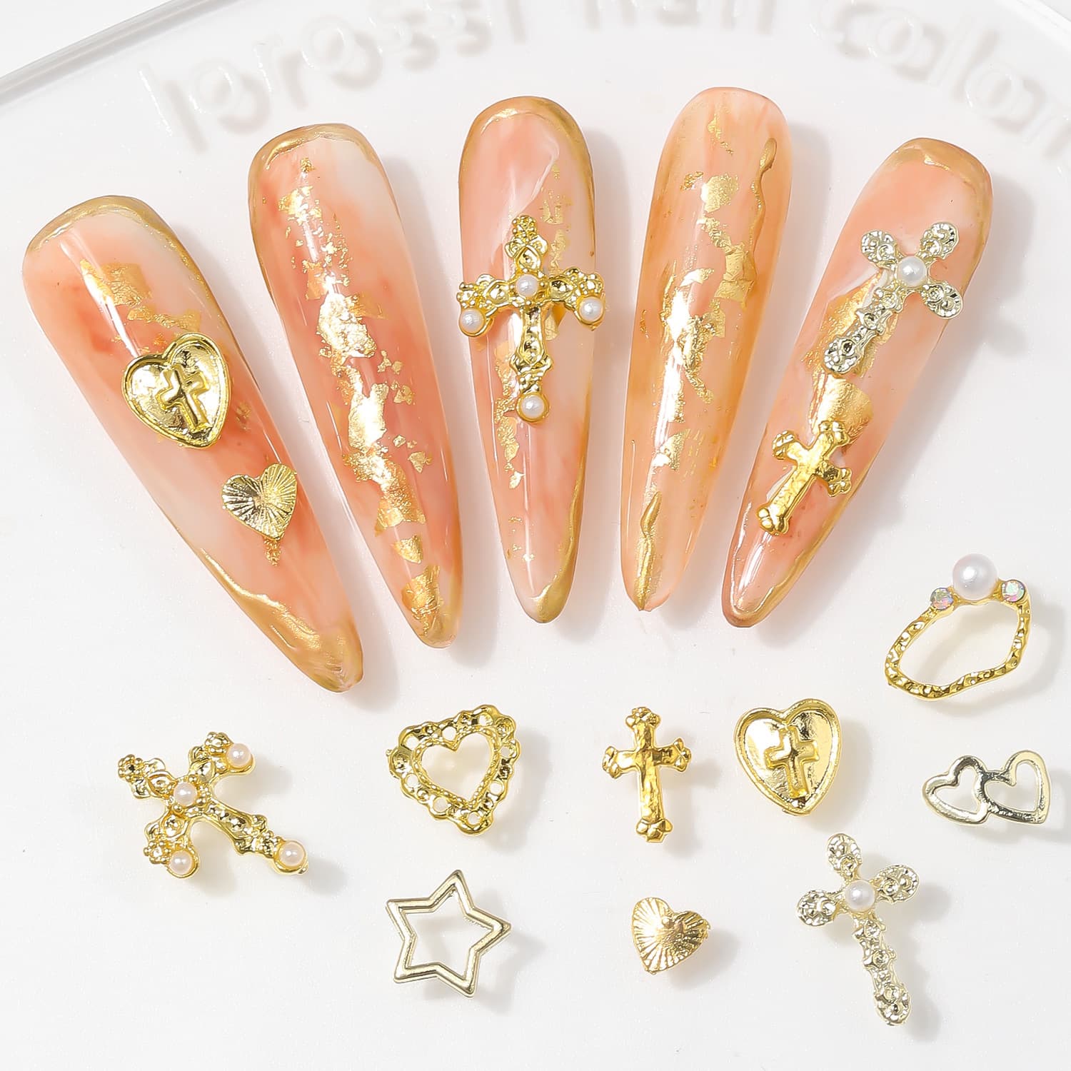 (Cross-border trading), golden metal jewelry, nail decoration, decorative accessory 2