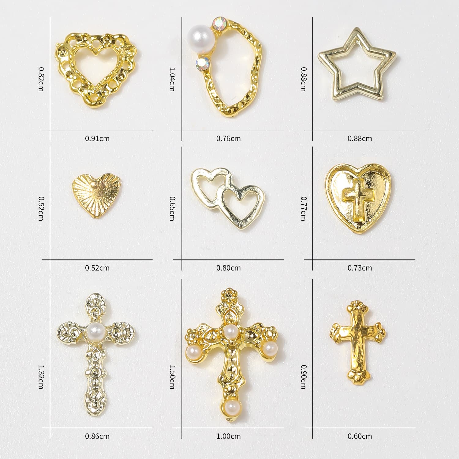 (Cross-border trading), golden metal jewelry, nail decoration, decorative accessory