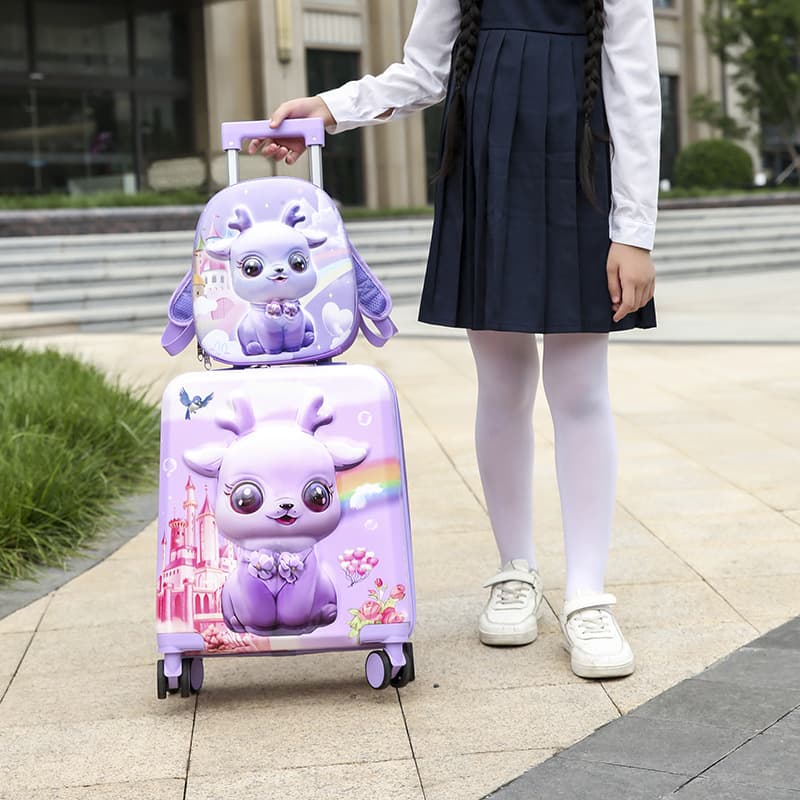 (Wholesale), children's capacious suitcase, cartoon set, storage system, backpack 3
