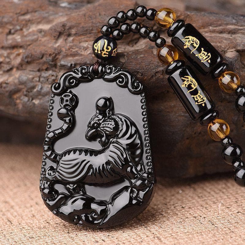 (Wholesale), black glass pendant, fashionable necklace, accessory, Chinese horoscope, Birthday gift 3
