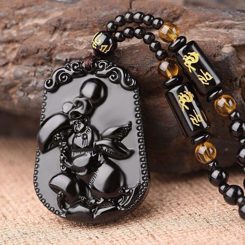 (Wholesale), black glass pendant, fashionable necklace, accessory, Chinese horoscope, Birthday gift 4