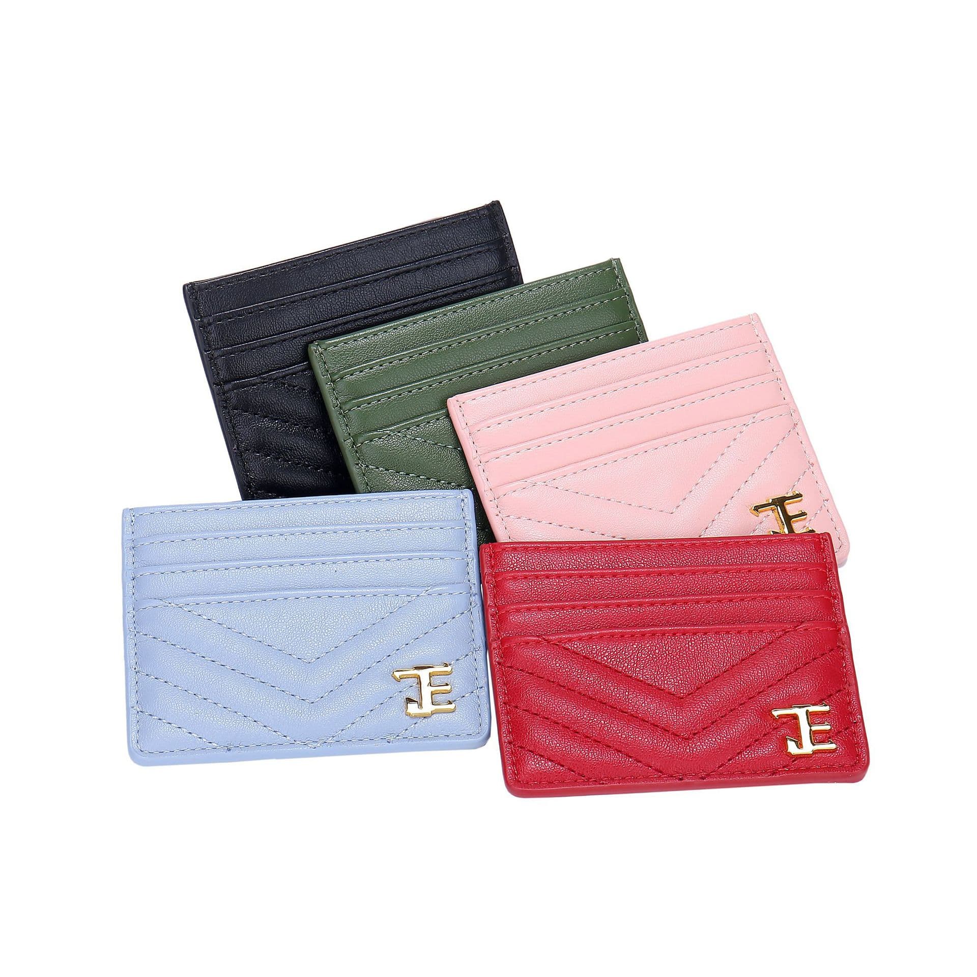 Polyurethane card holder, handheld wallet, with embroidery, with your logo imprint