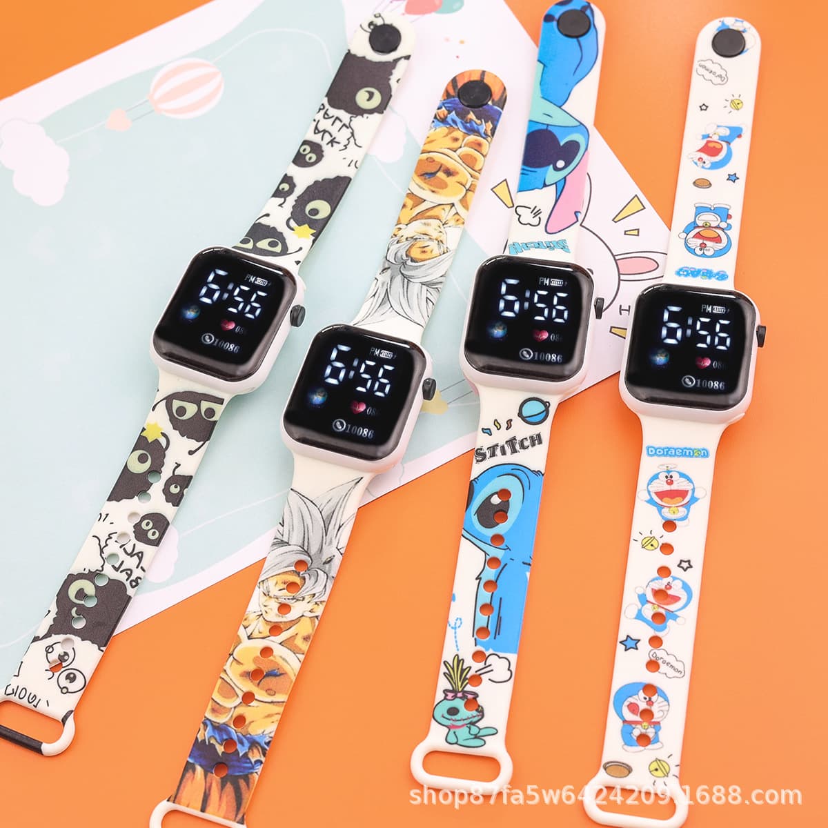 (Cross-border trading), square electronic cartoon fashionable watch, (Physicals)