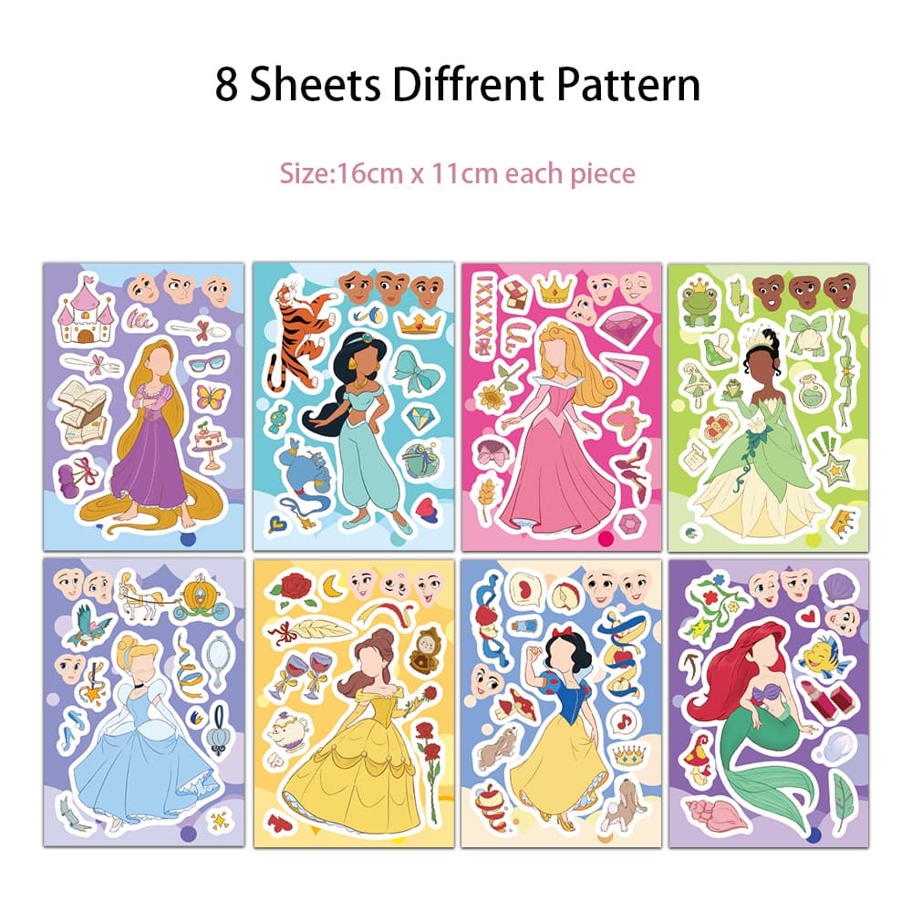 (Cross-border trading), cartoon children's smart toy, brainteaser, waterproof sticker, princess style 2