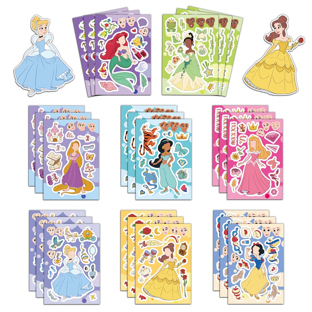 (Cross-border trading), cartoon children's smart toy, brainteaser, waterproof sticker, princess style 5