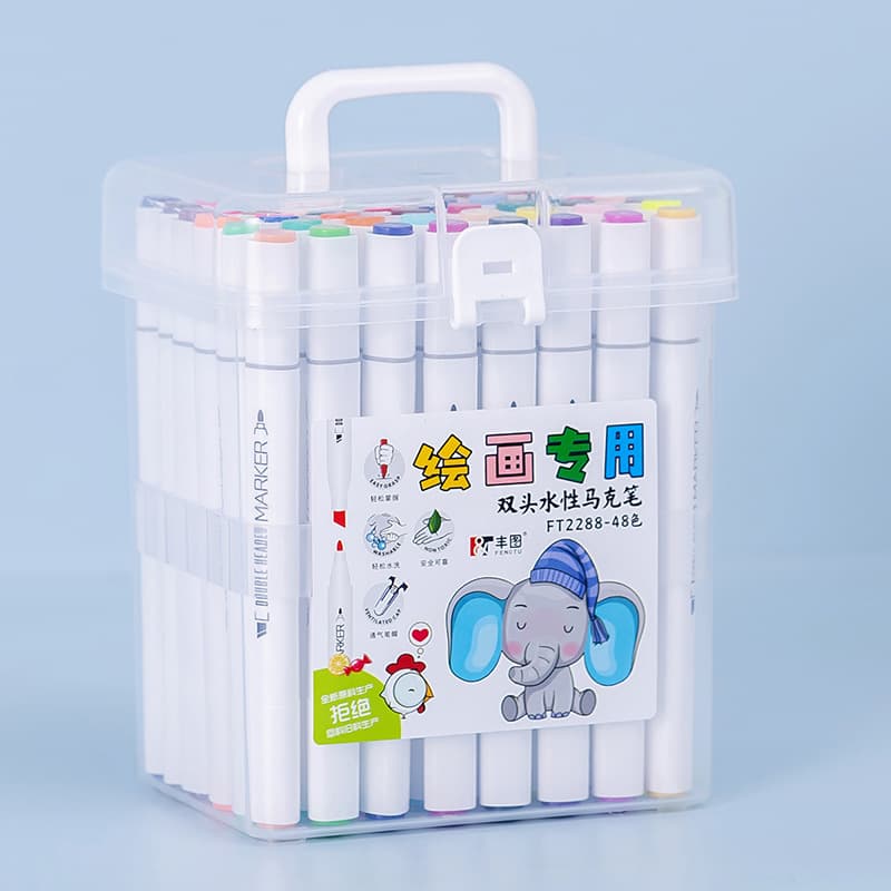 (Wholesale), marker, children's art set, crayons for students, 12 colors, 24 colors, washable 4