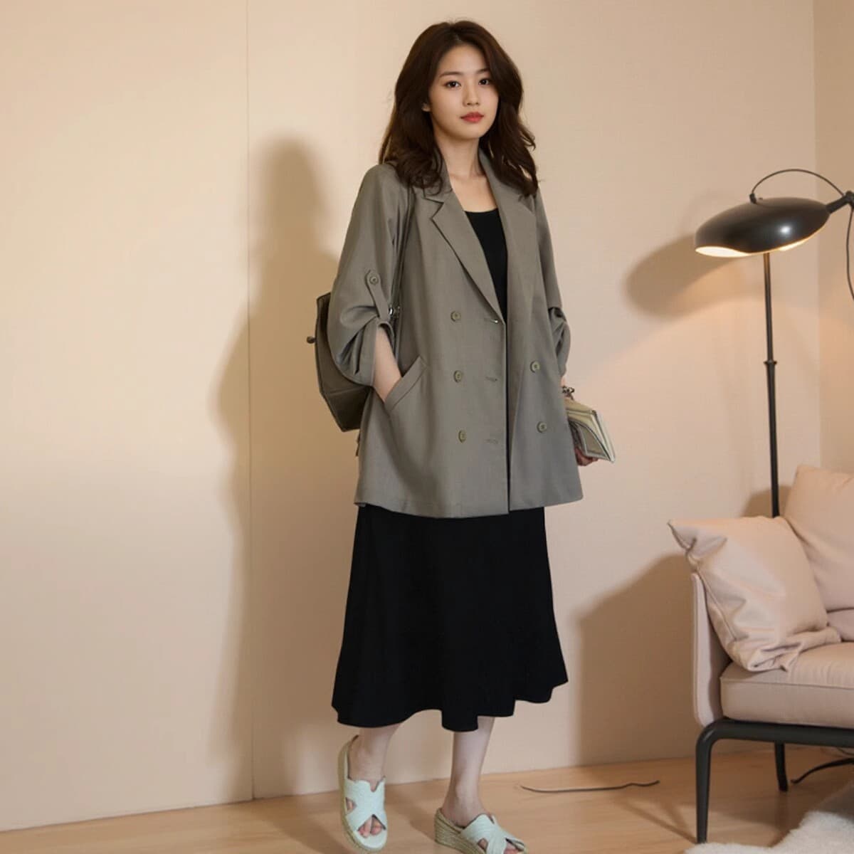 Large size women's autumn unique top is super beautiful for women 200 pounds fat mm hiding flesh to cover her belly 3456 2