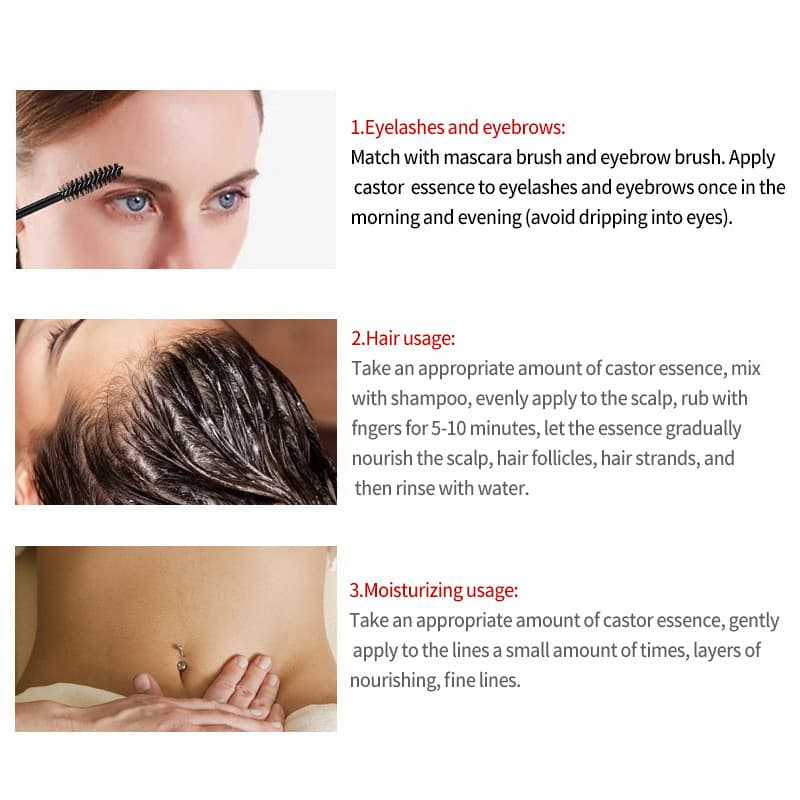 TVLV Black Castor Essence Hair Care Lash Treatment Oil 4