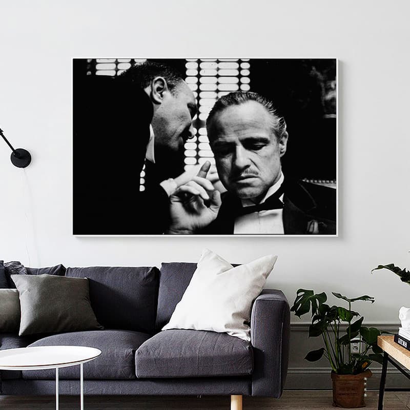 Modern movie poster and print wall art canvas painting Marlon Brando Godfather decoration painting 2