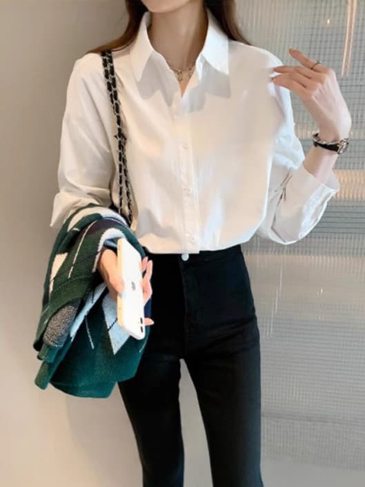 Uniform, base shirt, long-sleeve, retro overall 4