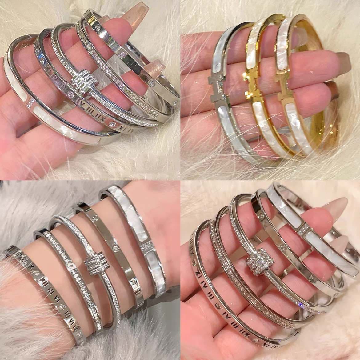 (Cross-border trading), bracelet with letters, fashionable jewelry, European style, light luxury style, high-quality style