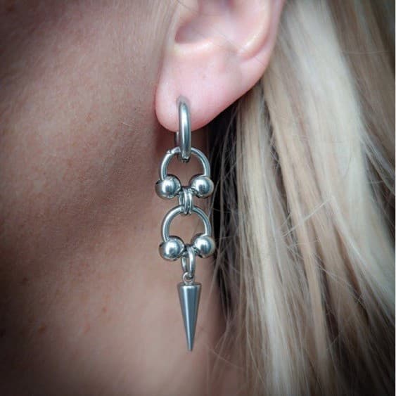 (Cross-border trading), earrings stainless steel, punk style, direct factory sales 3