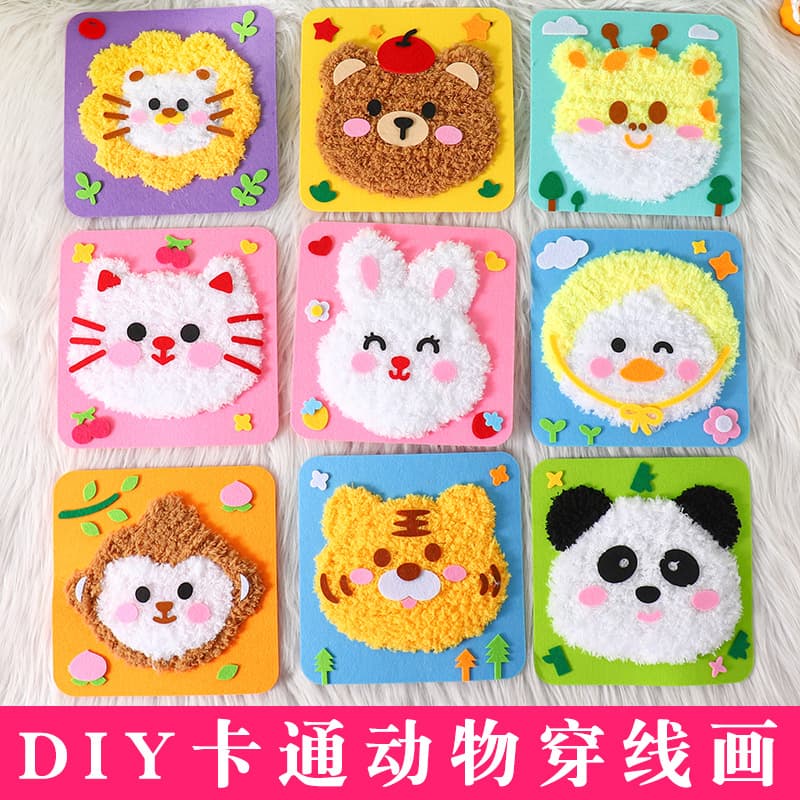 Cartoon toy, DIY, with embroidery, 3-6 years