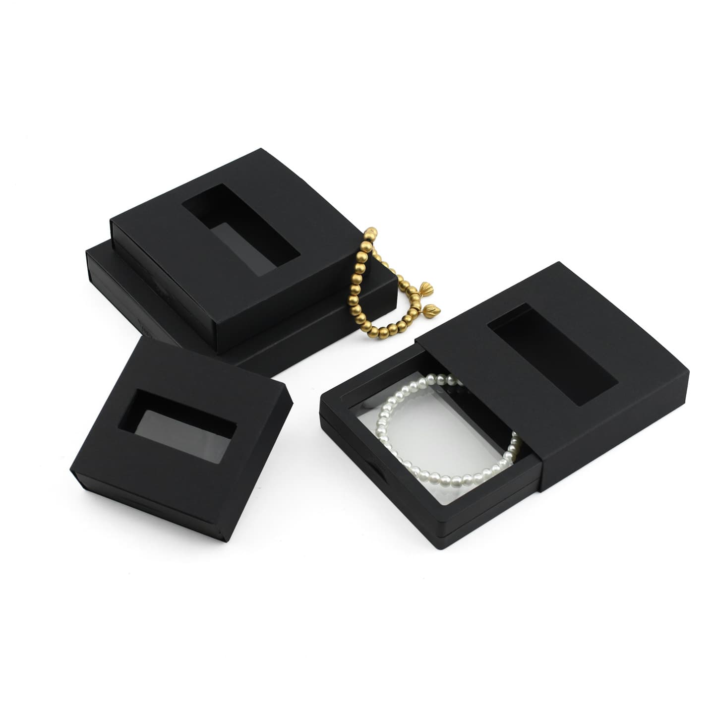 Ring, earrings, necklace, transparent nail stickers, jewelry, box, pack 3