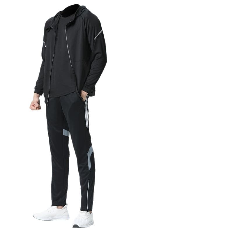 Body-friendly demi-season autumn quick dry travel jacket for gym for training, sports suit, for running 5