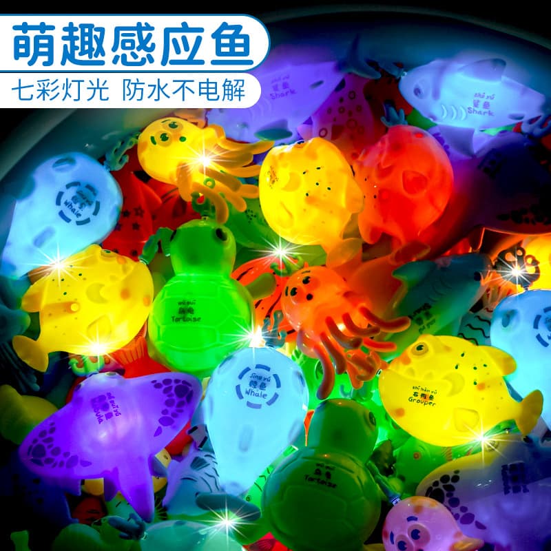 Magnetic children's glowing fishes for fishing for boys, Birthday gift 4