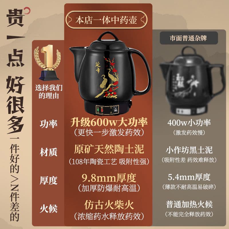 Factory direct sales] Fully automatic explosion -proof electric fried pot medicine pot boiled medicine casserole Chinese medicine pot boiled Chinese medicine pot boiled medicine pot 4