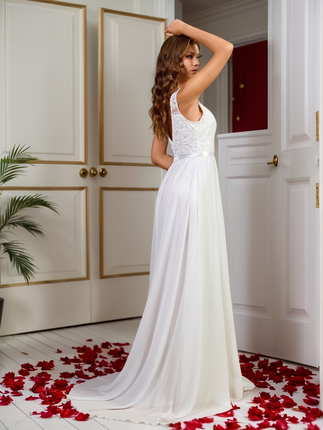 (Cross-border trading), evening dress, wedding dress sleevless, European style, Amazon, graduation party 4