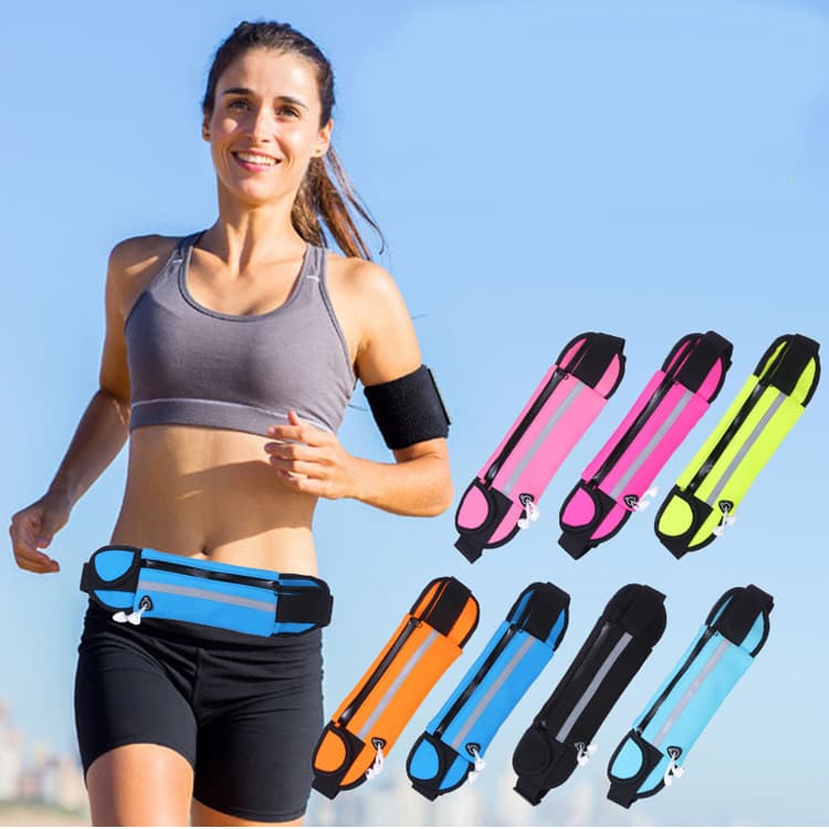 Sports belt bag, teapot for gym, waterproof mobile phone for cycling, for running, anti-theft 2