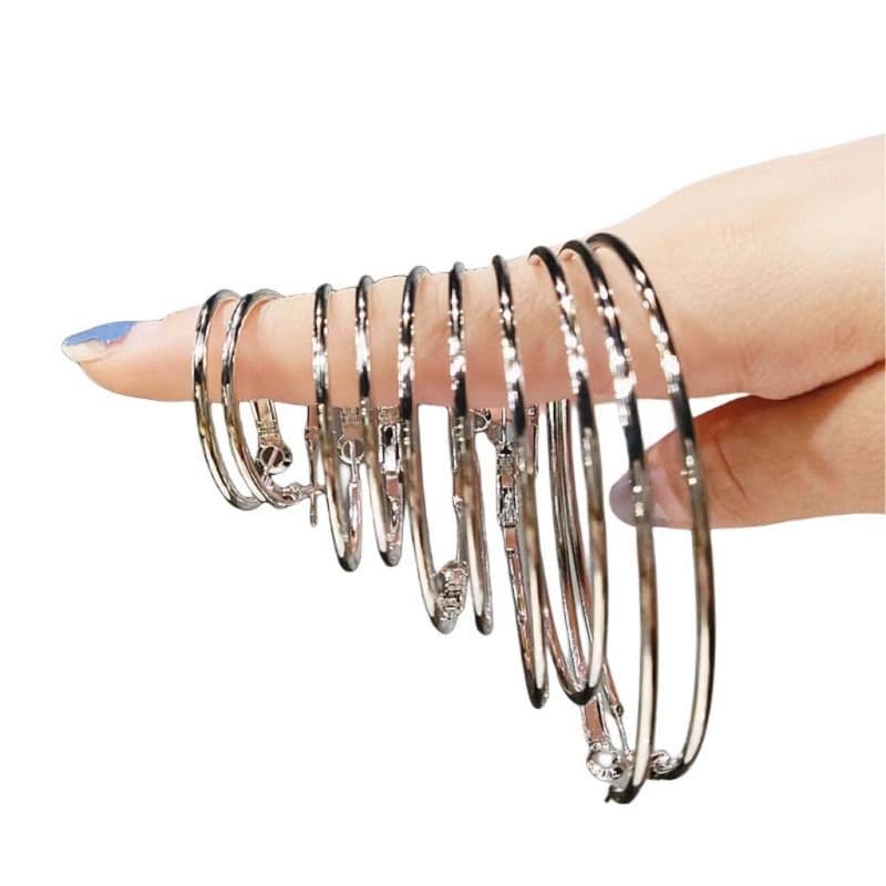 Brand metal earrings, silver 925 sample 5